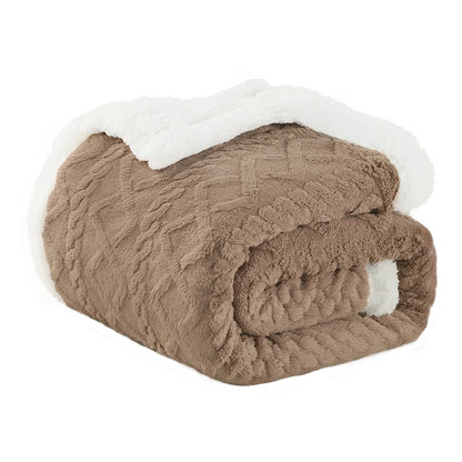 Flannel Fleece Luxury Sherpa Blanket