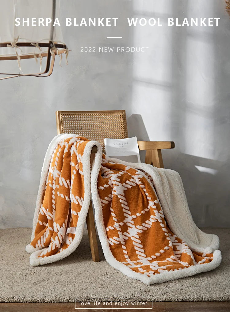 Luxury Plush Fleece Sherpa Blanket – Thick & Cozy Winter Throw