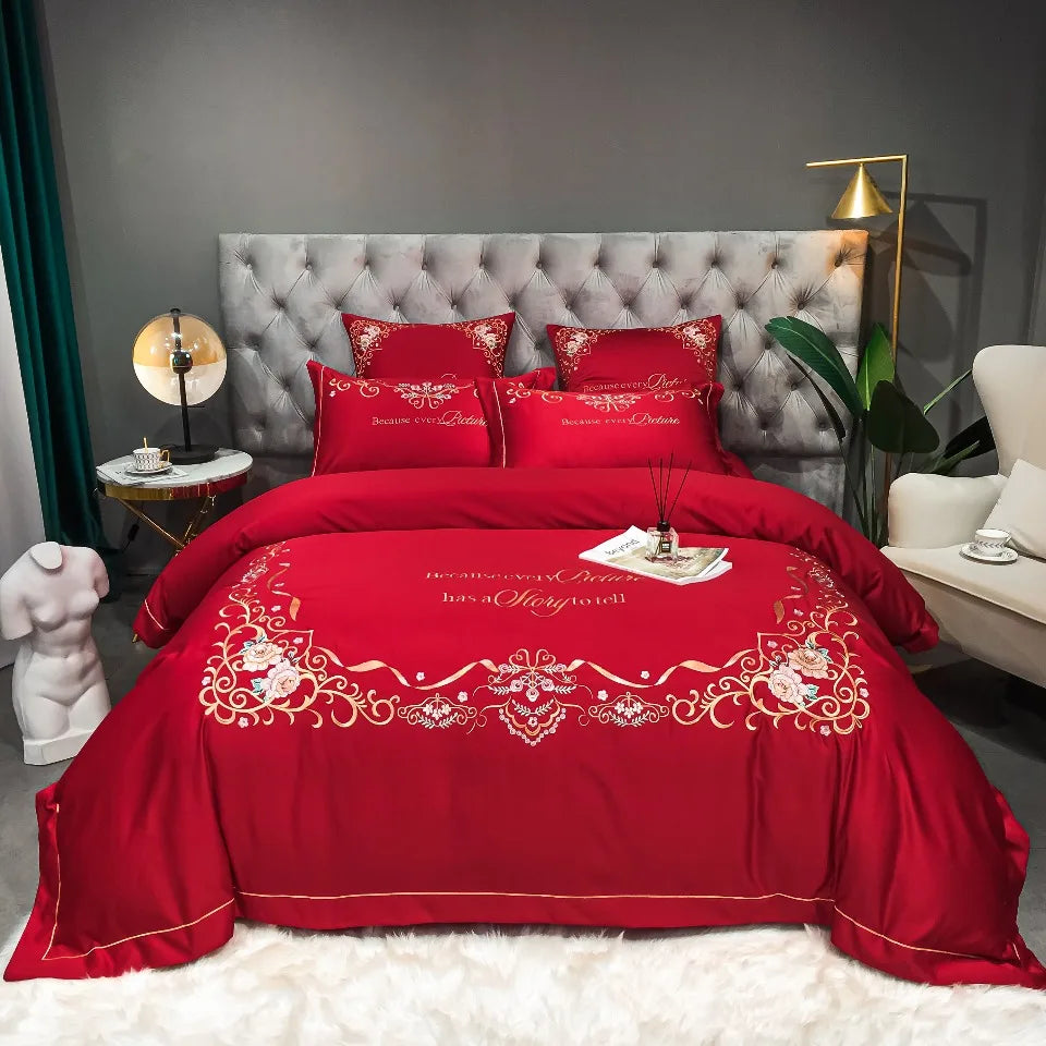 Luxury 4-Piece Cotton Comforter Bedding Set – Cotton Sheets & Quilt Cover