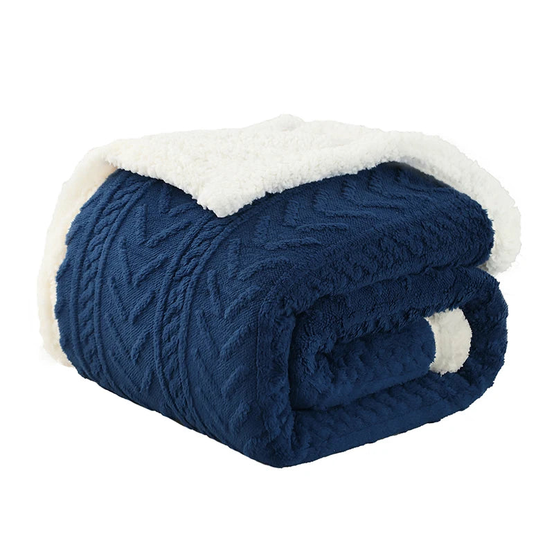 Flannel Fleece Luxury Sherpa Blanket