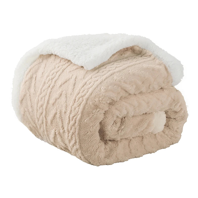 Flannel Fleece Luxury Sherpa Blanket