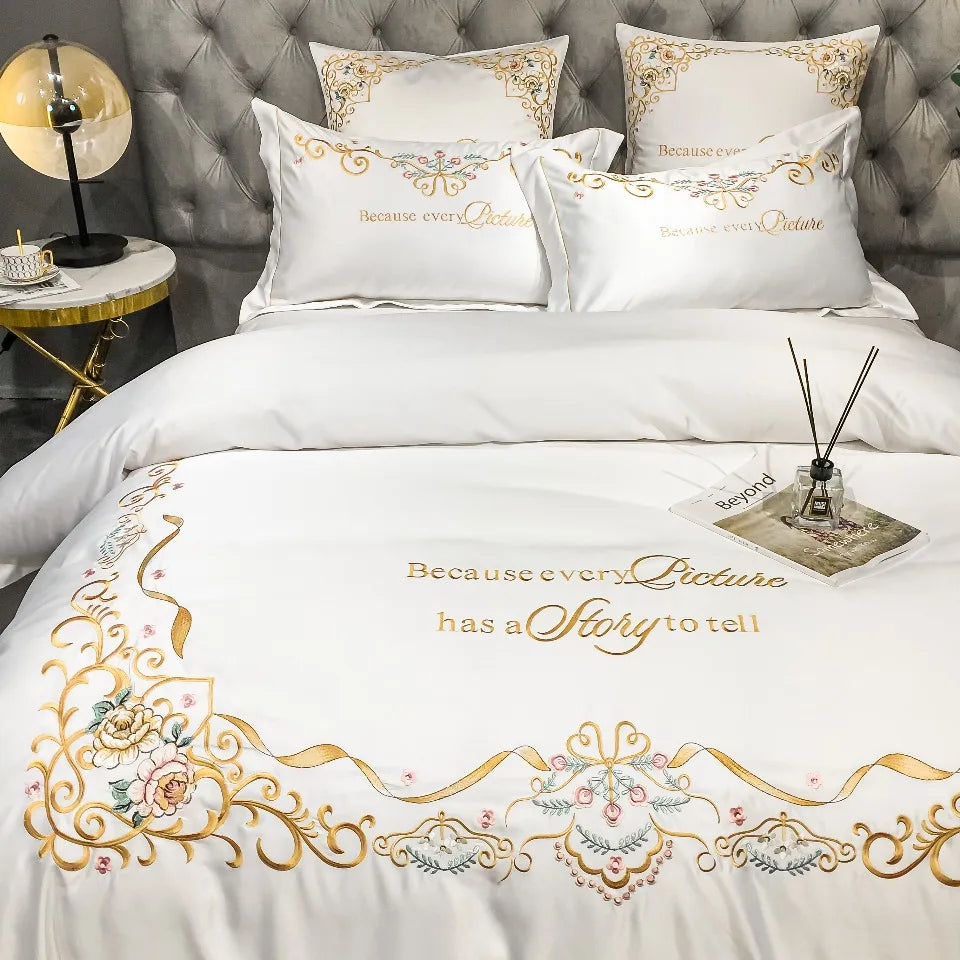 Luxury 4-Piece Cotton Comforter Bedding Set – Cotton Sheets & Quilt Cover