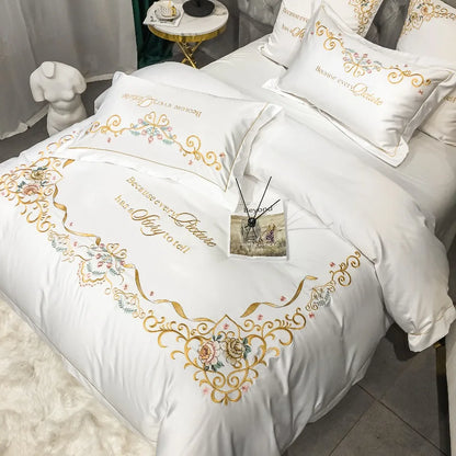 Luxury 4-Piece Cotton Comforter Bedding Set – Cotton Sheets & Quilt Cover