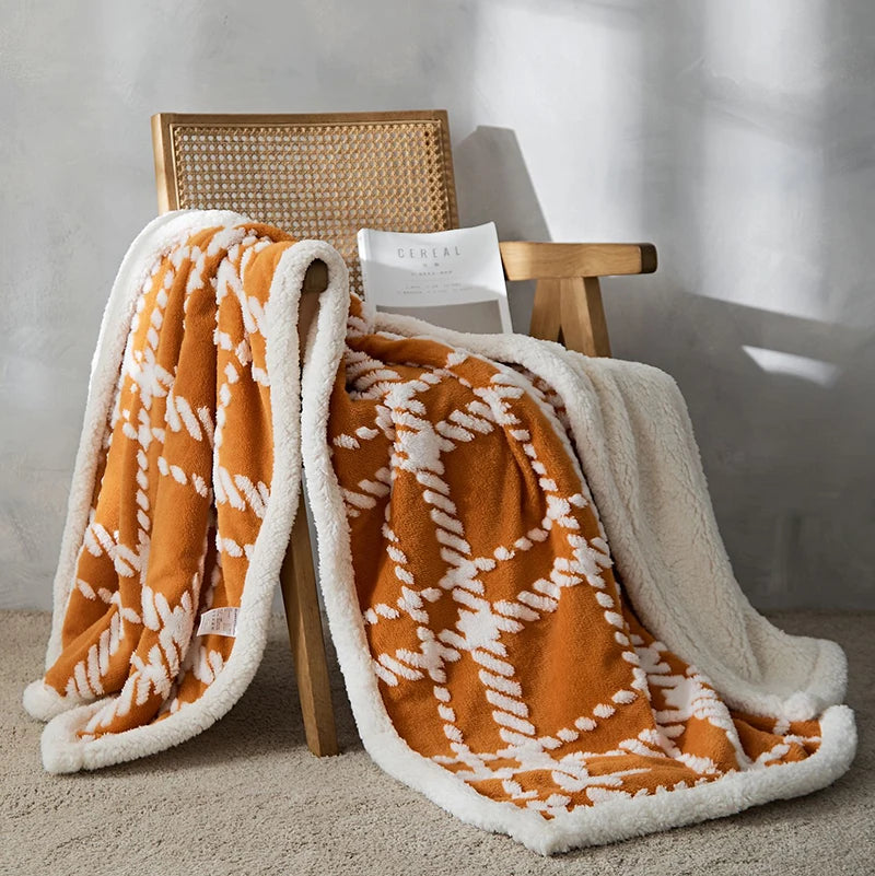 Luxury Plush Fleece Sherpa Blanket – Thick & Cozy Winter Throw