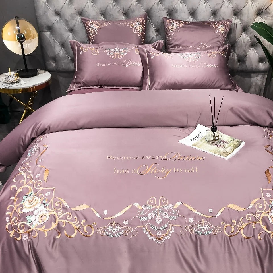 Luxury 4-Piece Cotton Comforter Bedding Set – Cotton Sheets & Quilt Cover