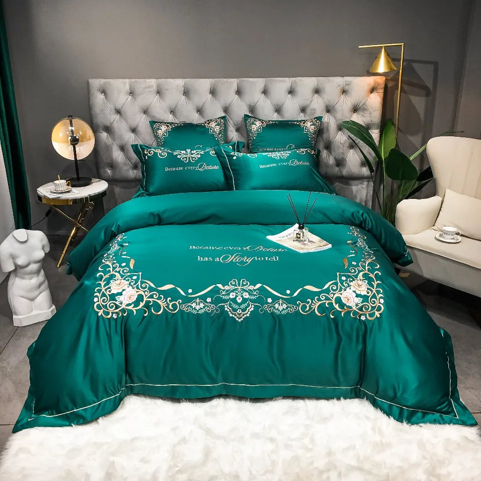 Luxury 4-Piece Cotton Comforter Bedding Set – Cotton Sheets & Quilt Cover