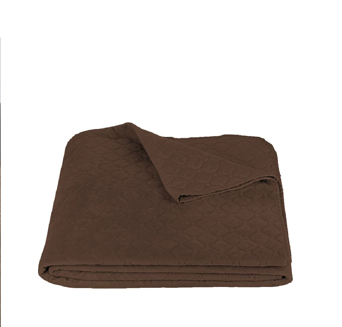 Luxurious Velour Bedspread  Brown