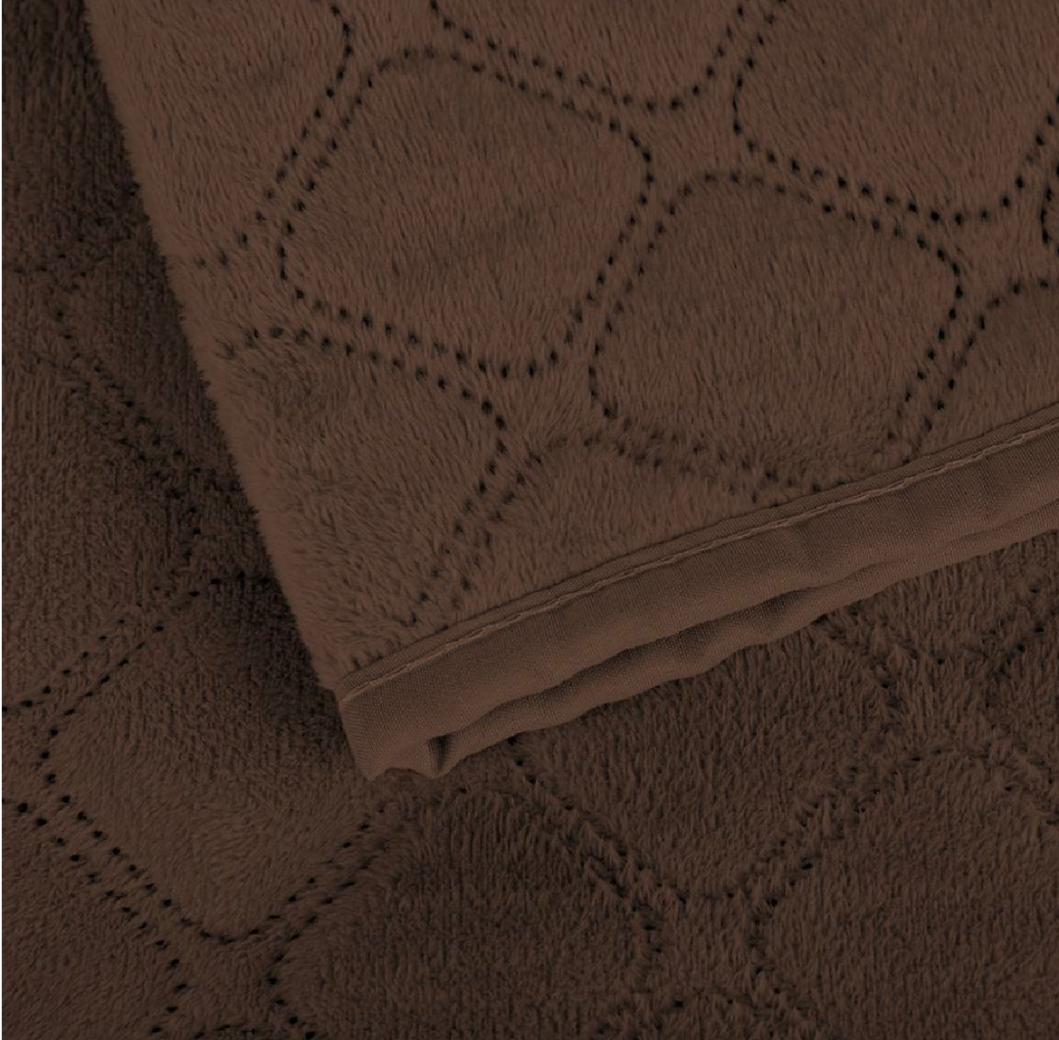 Luxurious Velour Bedspread  Brown